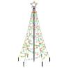 Colourful 200 LEDs Christmas Tree with Spike - 180 cm