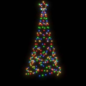 Colourful 200 LEDs Christmas Tree with Spike - 180 cm