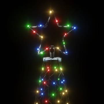 Colourful 200 LEDs Christmas Tree with Spike - 180 cm