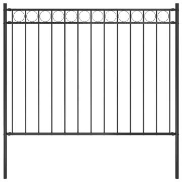 Decorative Garden Fence Steel 1.7x1 m Black - Durable & Stylish