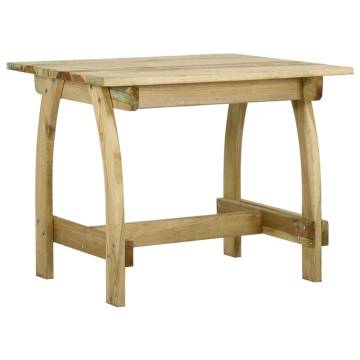 Stylish Garden Table 110x74 cm | Impregnated Pinewood