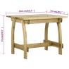 Stylish Garden Table 110x74 cm | Impregnated Pinewood