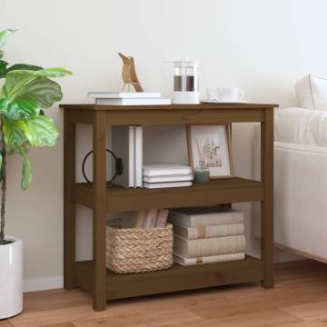 Honey Brown Console Table - Solid Pine Wood - 80x40x74 cm