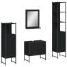 4 Piece Black Bathroom Cabinet Set | Stylish Storage Solution