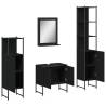 4 Piece Black Bathroom Cabinet Set | Stylish Storage Solution