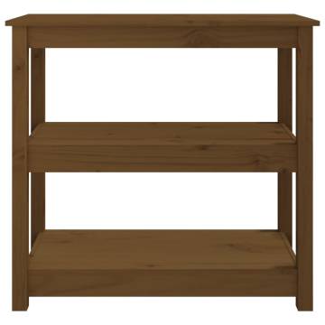 Honey Brown Console Table - Solid Pine Wood - 80x40x74 cm