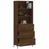 Stylish Highboard Brown Oak - 69.5x34x180 cm | HipoMarket