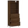 Stylish Highboard Brown Oak - 69.5x34x180 cm | HipoMarket