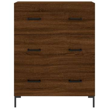 Stylish Highboard Brown Oak - 69.5x34x180 cm | HipoMarket