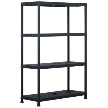 Storage Shelf Racks 2 pcs Black - Durable & Versatile Storage