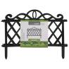 ProGarden Decorative Garden Fence - 5 pcs Black 48x34 cm