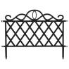 ProGarden Decorative Garden Fence - 5 pcs Black 48x34 cm