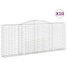 Arched Gabion Baskets 10 pcs - Durable Garden Barriers