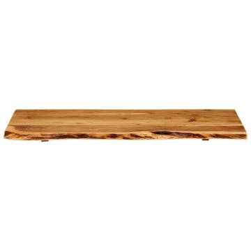 Solid Acacia Wood Bathroom Vanity Top - 100x52 cm