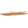 Solid Acacia Wood Bathroom Vanity Top - 100x52 cm