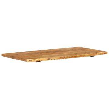 Solid Acacia Wood Bathroom Vanity Top - 100x52 cm