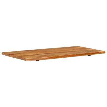 Solid Acacia Wood Bathroom Vanity Top - 100x52 cm