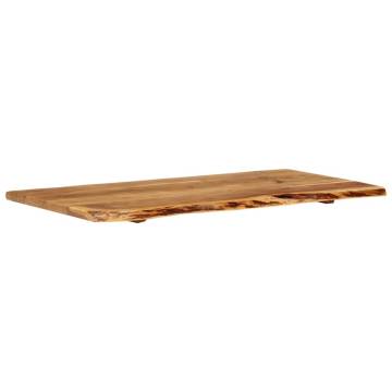 Solid Acacia Wood Bathroom Vanity Top - 100x52 cm