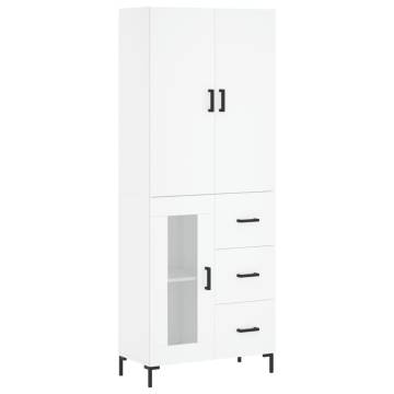 Stylish Highboard White 69.5x34x180 cm | Hipomarket UK