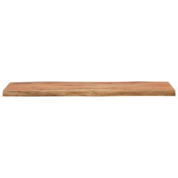 Rectangular Solid Wood Acacia Live Edge Table Top - 90x40 cm