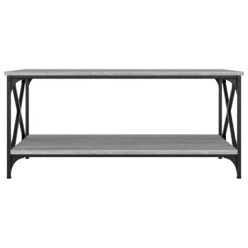 Grey Sonoma Coffee Table - Stylish Engineered Wood & Iron