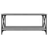 Grey Sonoma Coffee Table - Stylish Engineered Wood & Iron