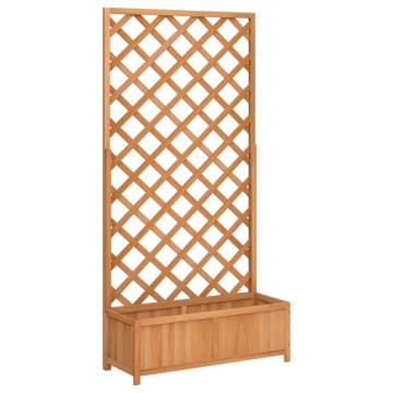 Planter with Trellis - Brown Solid Wood Fir | HipoMarket