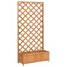 Planter with Trellis - Brown Solid Wood Fir | HipoMarket