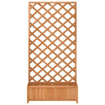 Planter with Trellis - Brown Solid Wood Fir | HipoMarket