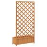 Planter with Trellis - Brown Solid Wood Fir | HipoMarket