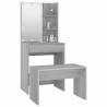 Stylish LED Dressing Table Set in Grey Sonoma - Hipomarket