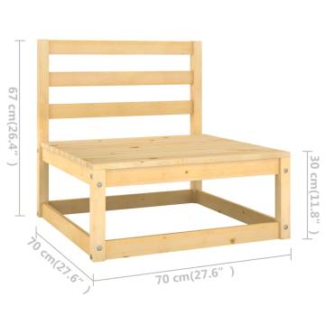 5 Piece Solid Wood Pine Garden Lounge Set - Relax in Style