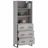 Stylish Highboard Grey Sonoma - Engineered Wood Storage