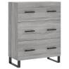 Stylish Highboard Grey Sonoma - Engineered Wood Storage