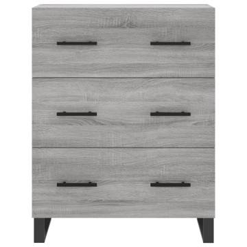 Stylish Highboard Grey Sonoma - Engineered Wood Storage