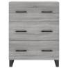 Stylish Highboard Grey Sonoma - Engineered Wood Storage