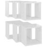 Wall Cube Shelves - 6 pcs High Gloss White | Hipomarket UK