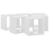 Wall Cube Shelves - 6 pcs High Gloss White | Hipomarket UK