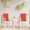 Lowback Chair Cushions 2 pcs Melange Red - 100x50 cm