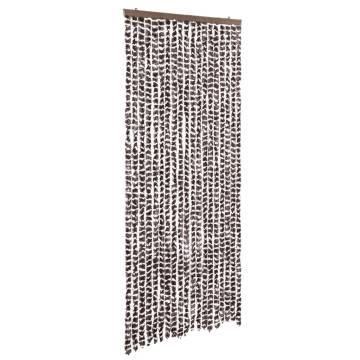 Insect Curtain Brown & White 56x185 cm Chenille - Hipomarket