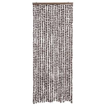 Insect Curtain Brown & White 56x185 cm Chenille - Hipomarket