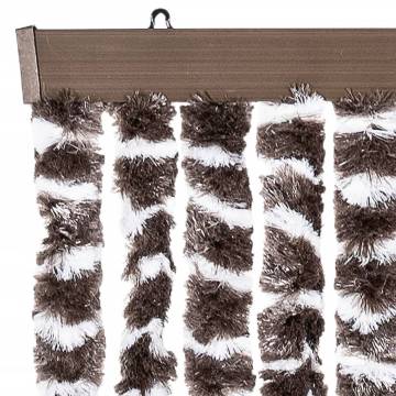 Insect Curtain Brown & White 56x185 cm Chenille - Hipomarket