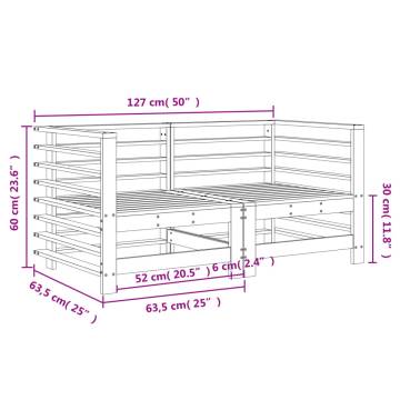 Garden Corner Sofas 2 pcs Solid Wood Douglas - Hipo Market