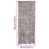 Insect Curtain Brown & White 56x185 cm Chenille - Hipomarket