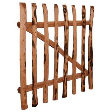 Single Fence Gate - Impregnated Hazel Wood 100x90 cm | HipoMarket