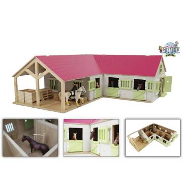 Kids Globe Horse Stable 1:24 Pink | Fun Toy Playset