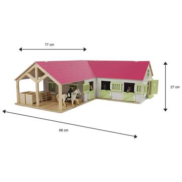 Kids Globe Horse Stable 1:24 Pink | Fun Toy Playset