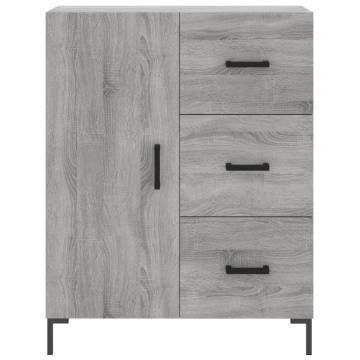 Stylish Highboard Grey Sonoma - 69.5x34x180 cm