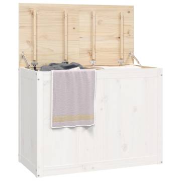 Laundry Box White | Solid Pine Wood Storage - HipoMarket