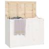 Laundry Box White | Solid Pine Wood Storage - HipoMarket